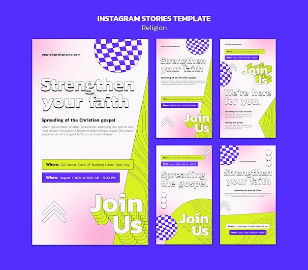 gradient religion template design