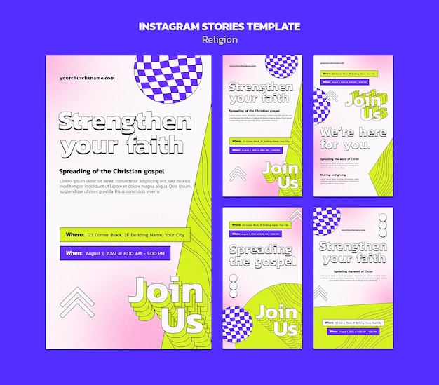 PSD gradient religion template design