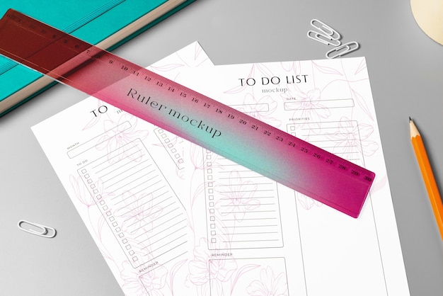 PSD gradient ruler mockup