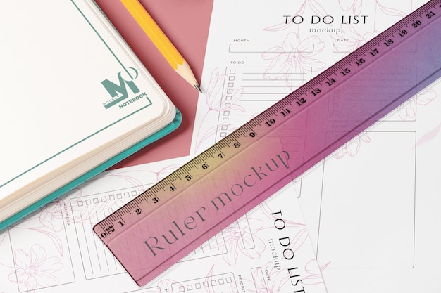 PSD gradient ruler mockup