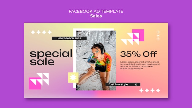 PSD gradient sale template design