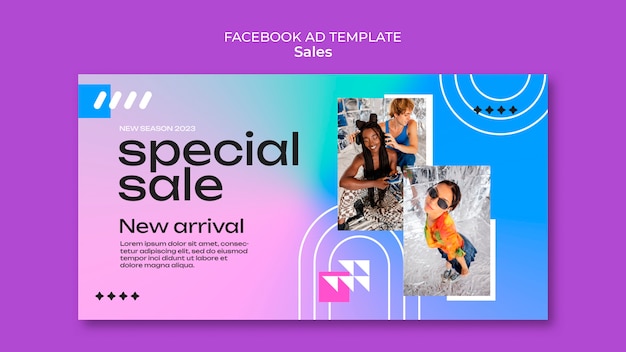 PSD gradient sale template design