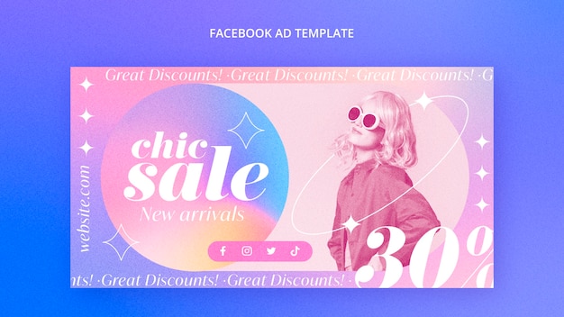 PSD gradient sale template design