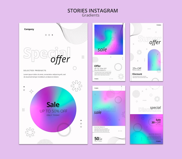 PSD gradient sale template