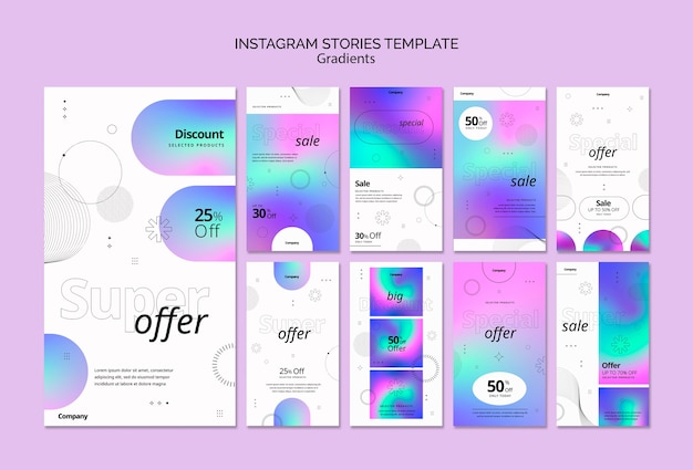 PSD gradient sale template