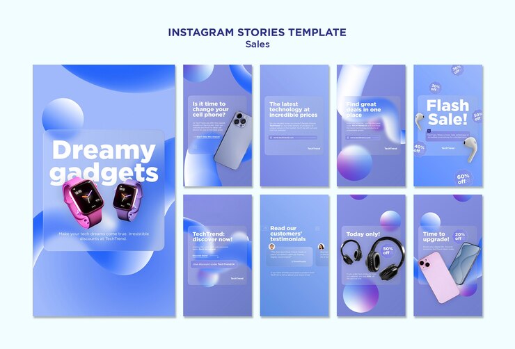 PSD gradient sales template design