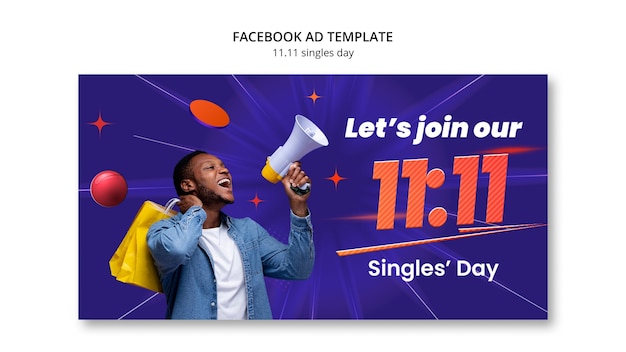 PSD gradient singles day template