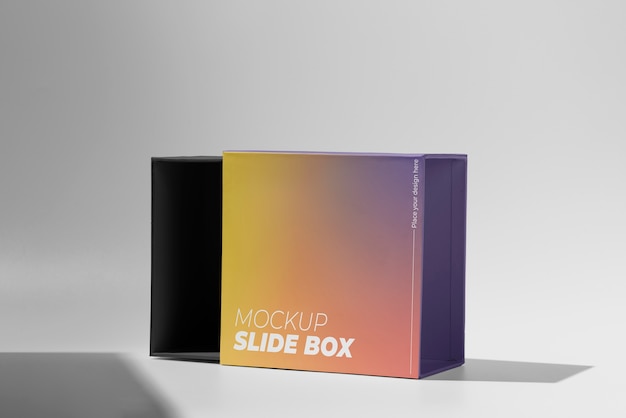 PSD gradient slide box mockup design