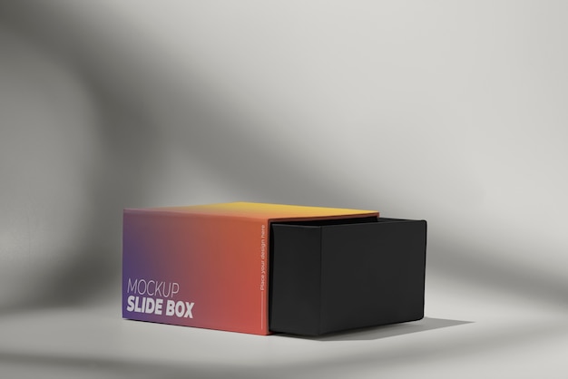 Gradient slide box mockup design