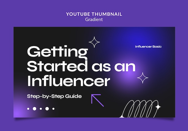 PSD gradient spersonal branding concept youtube thumbnail