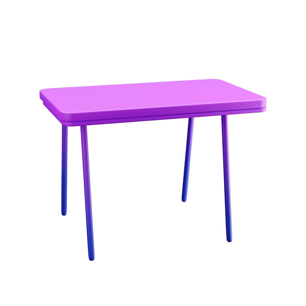 PSD gradient table 3d render illustration isolated transparent