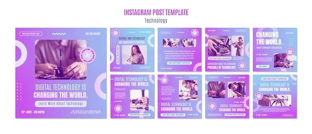 PSD gradient technology template design