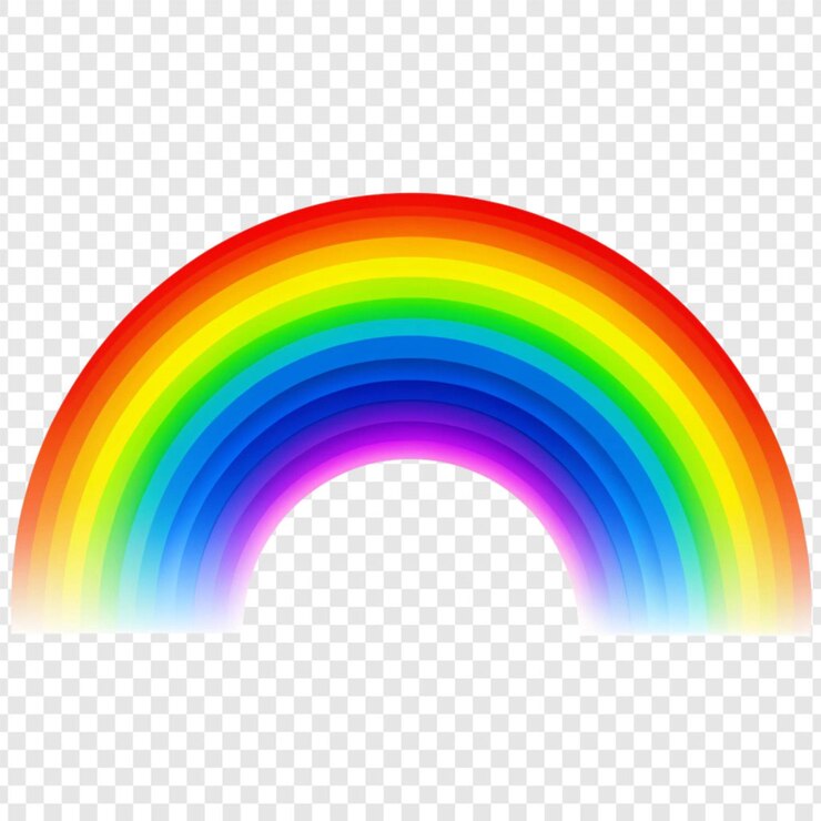 PSD gradient tęczy izolowany na przezroczystym tle