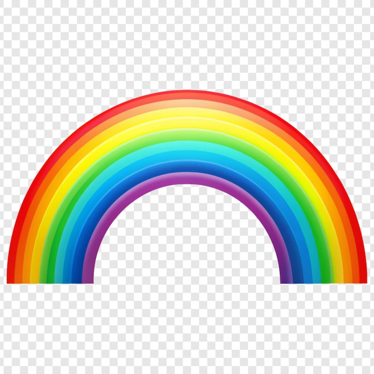 PSD gradient tęczy izolowany na przezroczystym tle