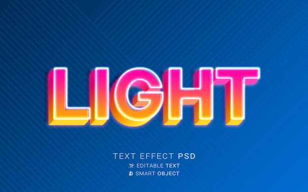 Gradient text effect neon