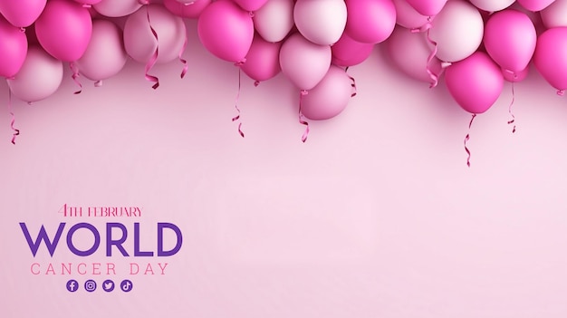 Gradient world cancer day background template