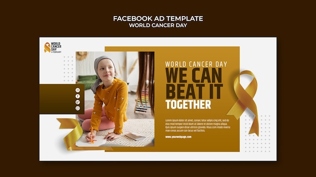 PSD gradient world cancer day template