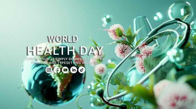 PSD gradient world health day background