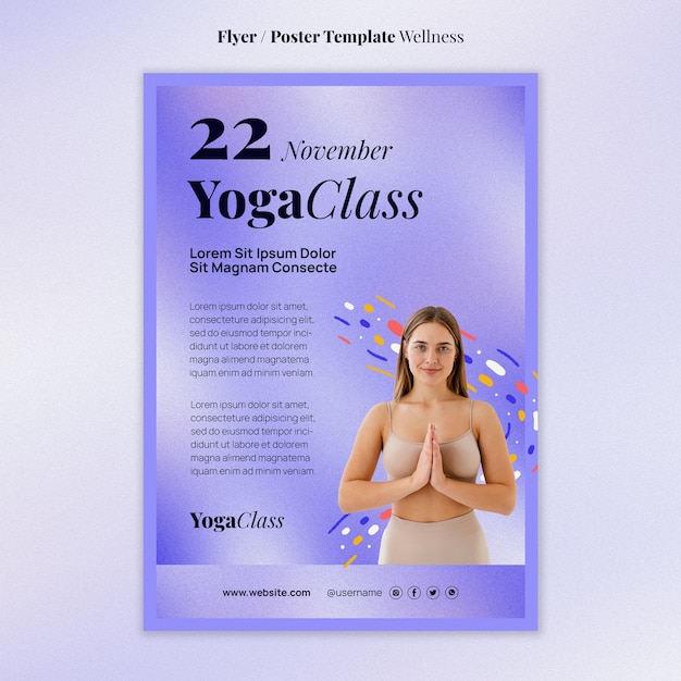 Gradient yoga class template