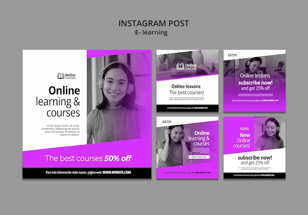 Gradientowy szablon e-learningu