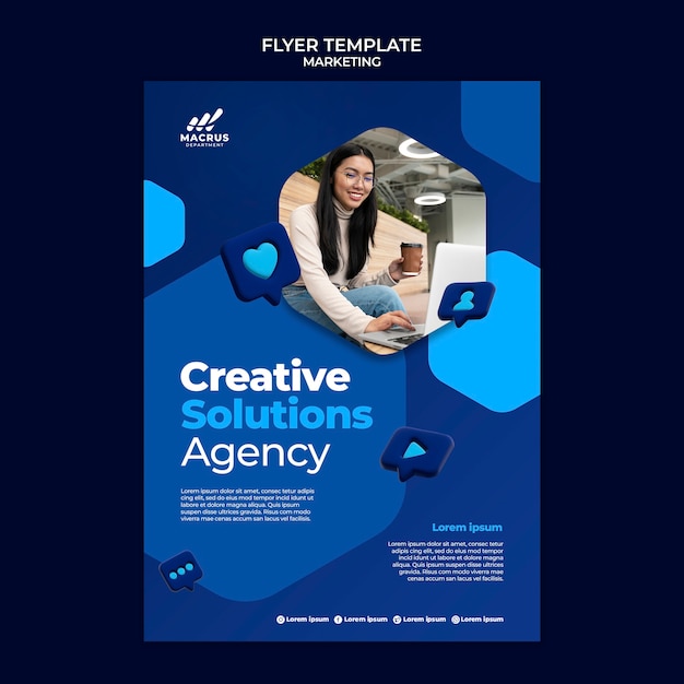 Gradientowy szablon projektu marketingowego