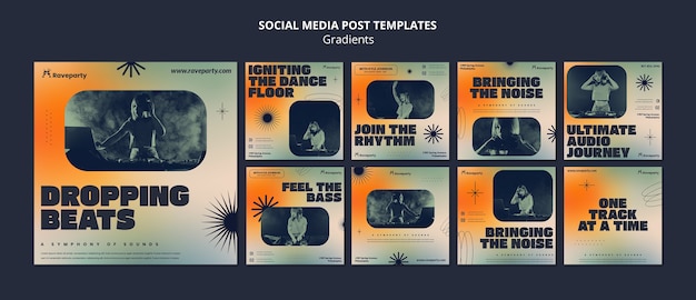 gradients style  instagram posts