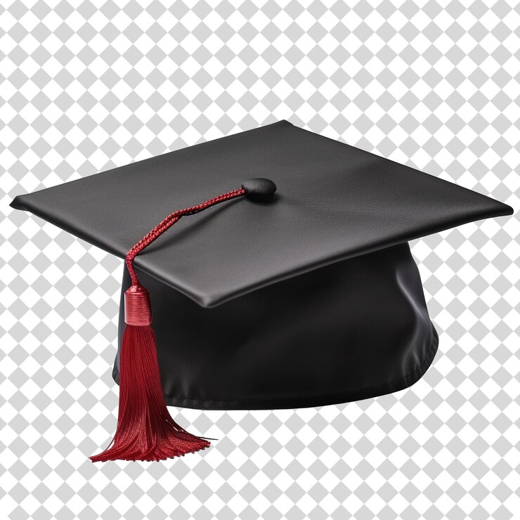 PSD graduatiekap geïsoleerd op doorzichtige achtergrond png-bestandsformaat