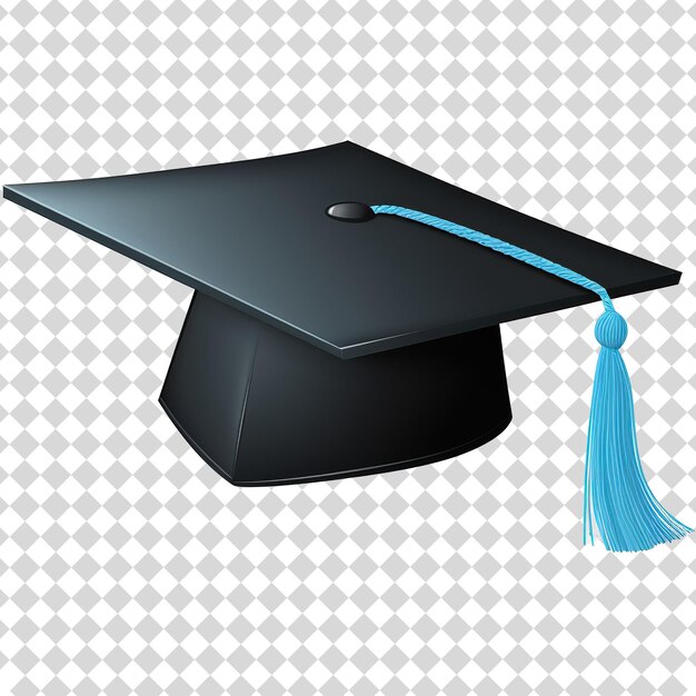 PSD graduation cap isolated on transparent background png file format