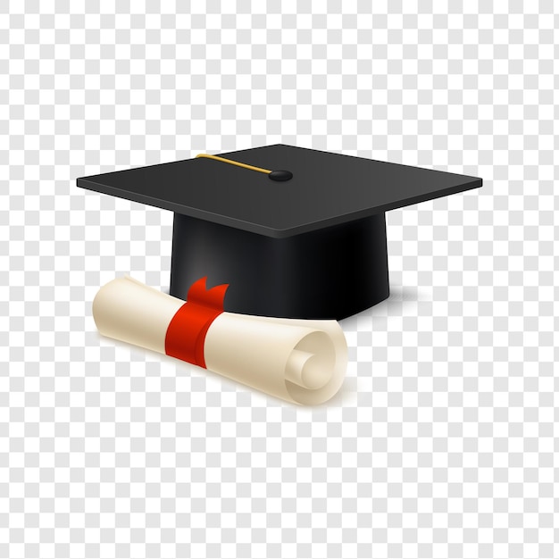 Graduation Cap isolated on transparent background
