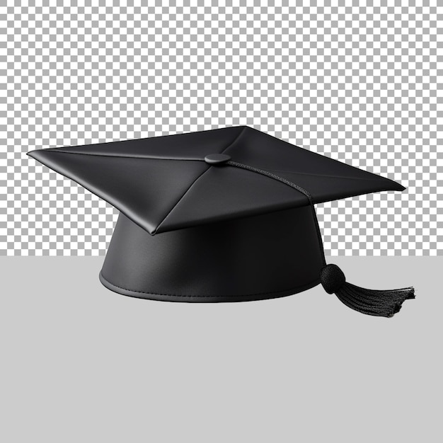 PSD graduation cap on transparent background ai generated