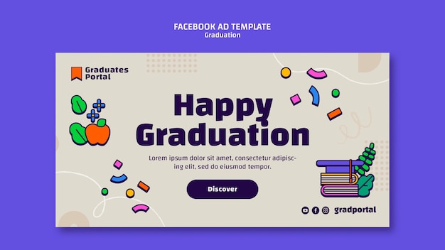 Graduation celebration facebook template