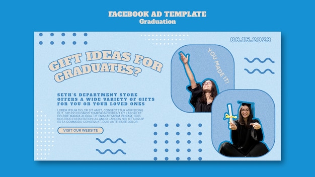 PSD graduation day facebook template