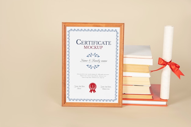 PSD graduation frame mockup design