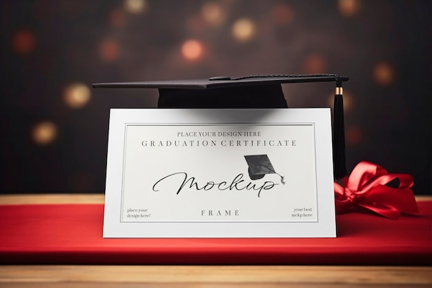 Graduation frame  mockup design