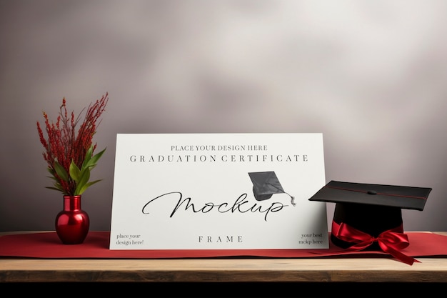 Graduation frame  mockup design