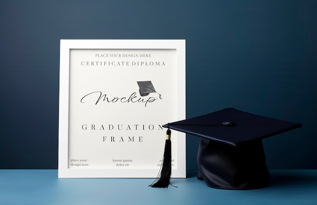 PSD graduation frame  mockup