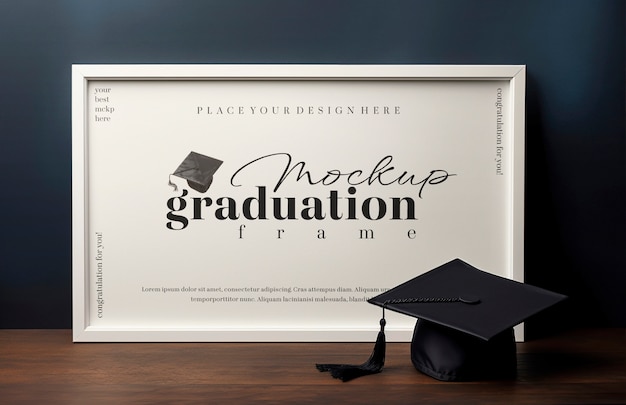 Graduation frame  mockup