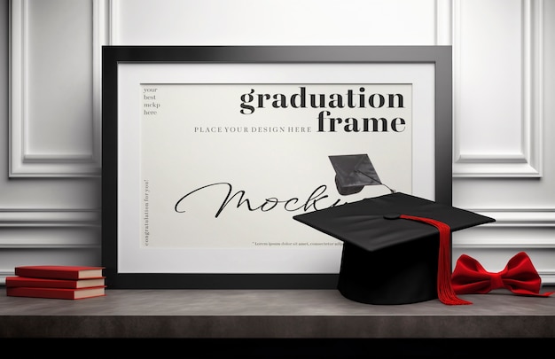 PSD graduation frame  mockup
