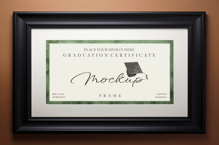 PSD graduation frame  mockup