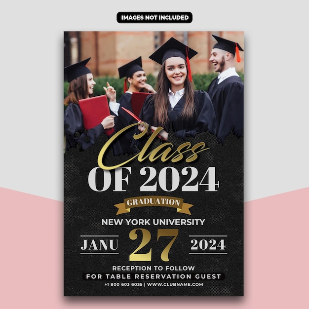 PSD graduation invitation