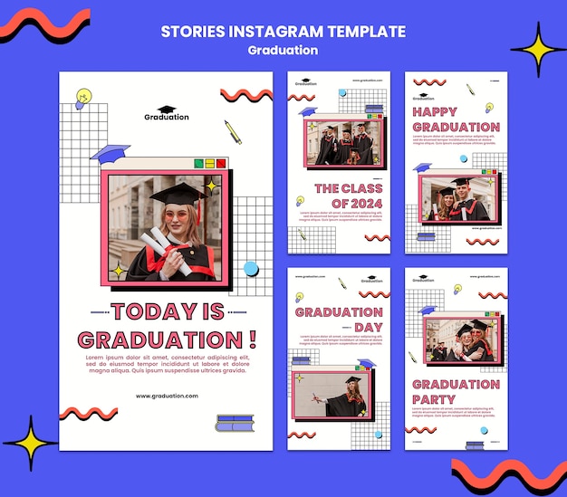 卒業パーティーのInstagramストーリーテンプレート