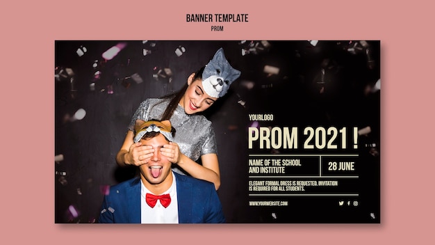 PSD modello di banner di ballo di laurea