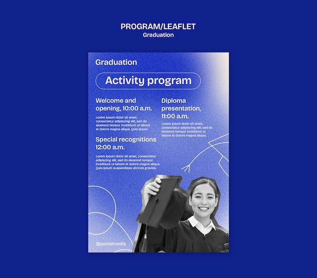 PSD graduation  template design