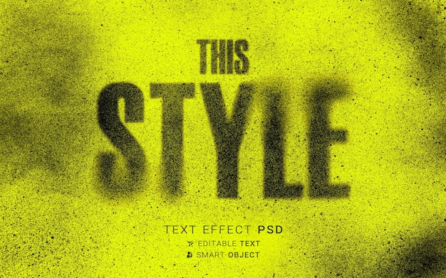 PSD graffiti spray-teksteffect