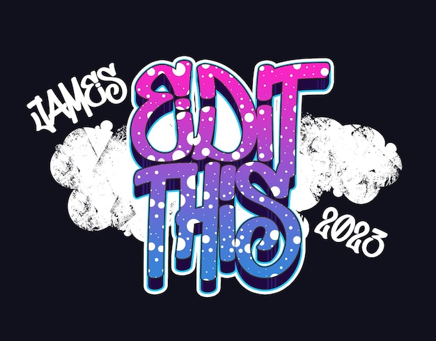 PSD graffiti text effect