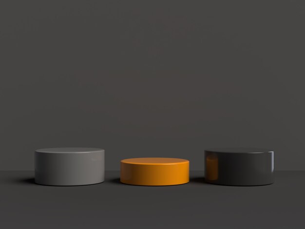 Grafika trójwymiarowa podium kształtu geometrii abstrakcyjnej sceny