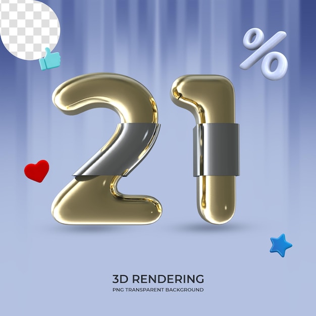 Grafisch element nummer 21 3D-rendering