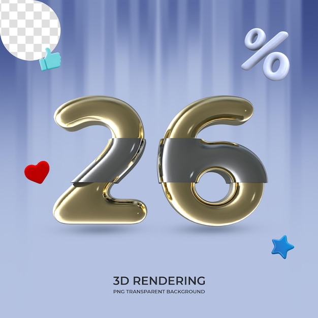 Grafisch element nummer 26 3d-rendering