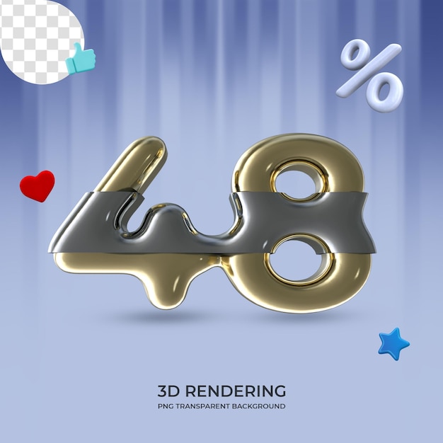 Grafisch element nummer 48 3d-rendering