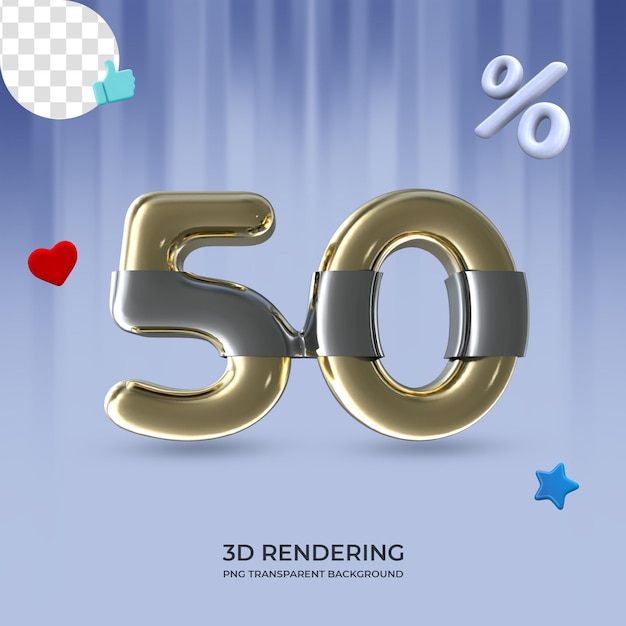 Grafisch element nummer 50 3d-rendering